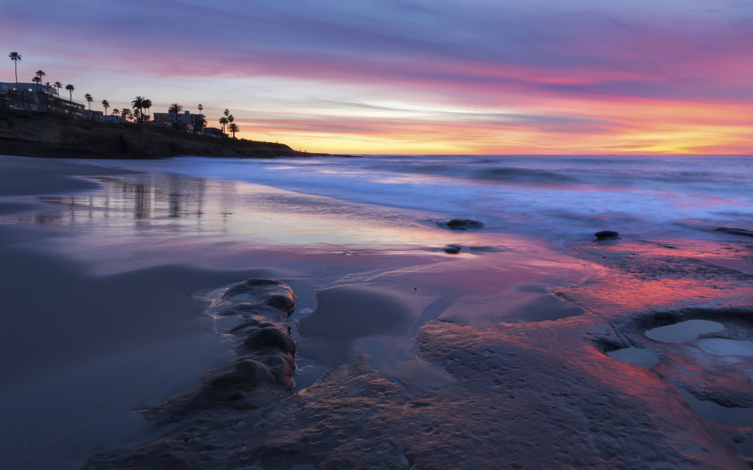 wheelchair accessible things to do in San Diego La Jolla Beach sunset