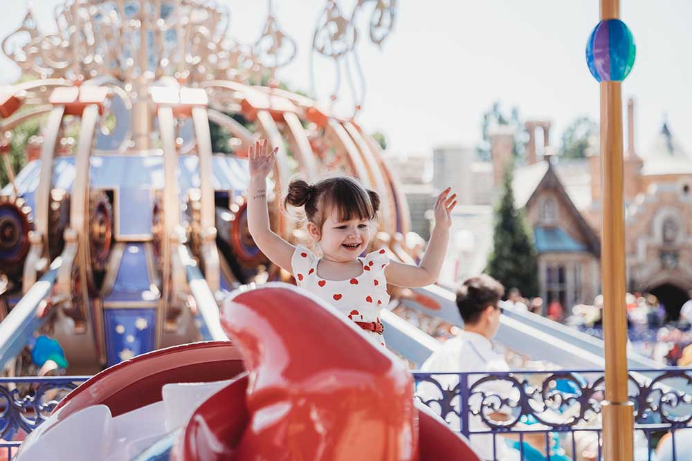 Girl on Ride at Disneyland