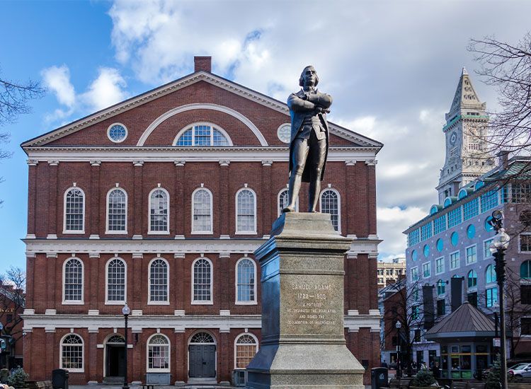 Faneuil Hall in Massachusetts Brick Building