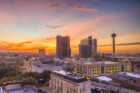 San Antonio, Texas skyline at sunset