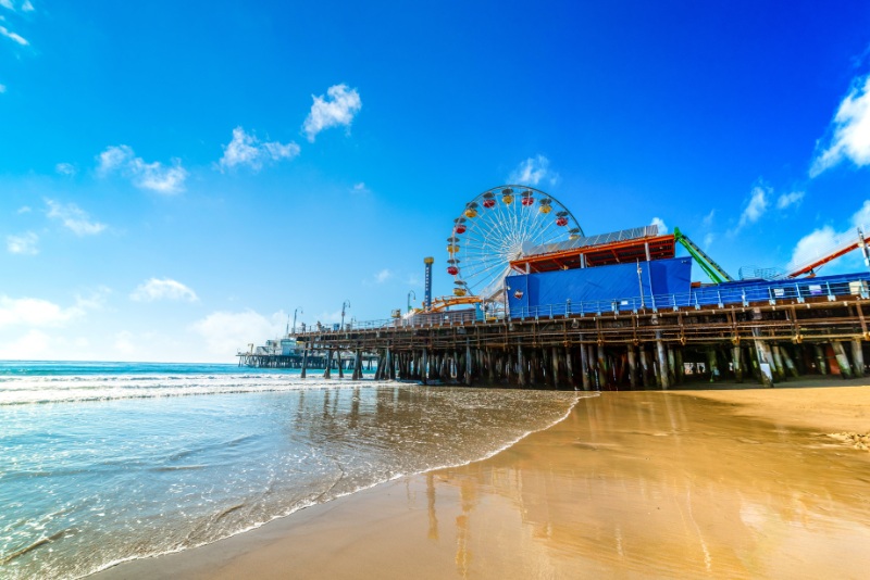 santa monica pier in Los Angeles, California