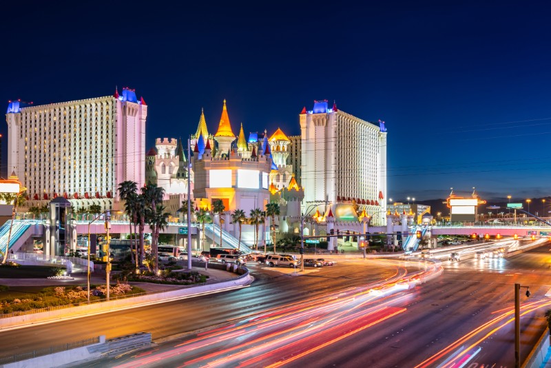 las vegas strip at night