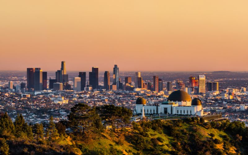 Los Angeles City Skyline Pic Taken During Dawn
