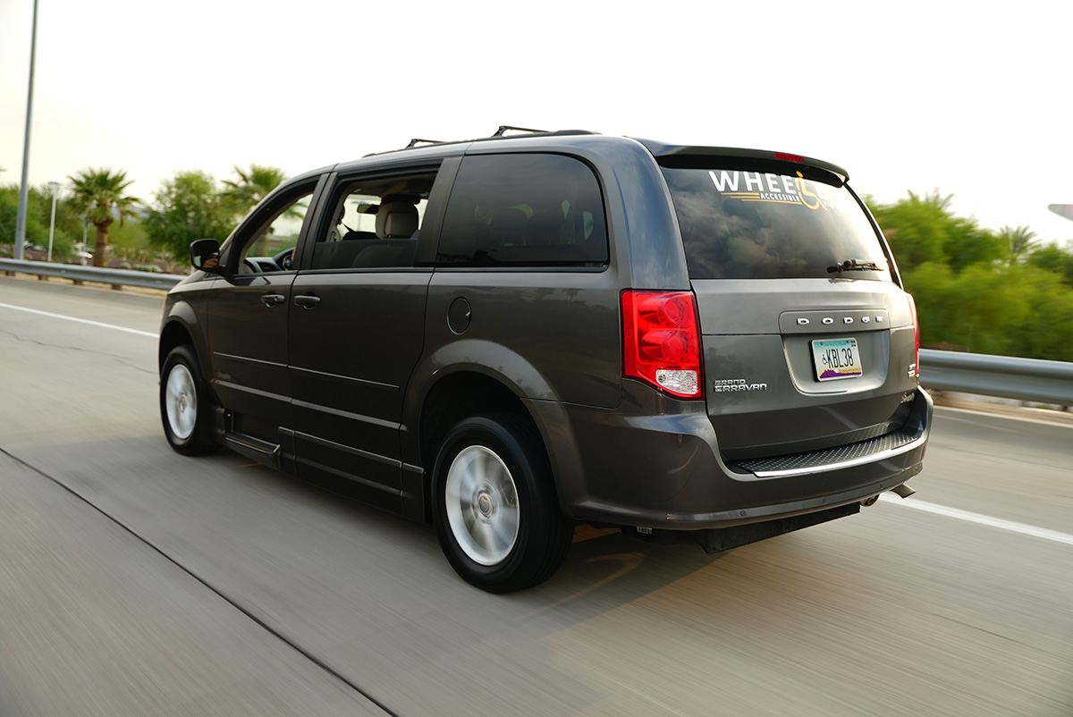 Wheelers van driving down the highway