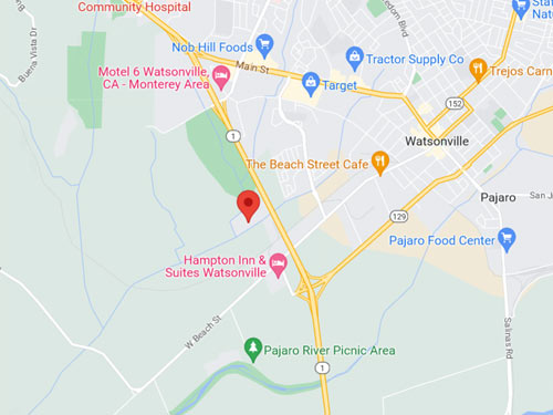 Wheelers Watsonville Pickup Location Map